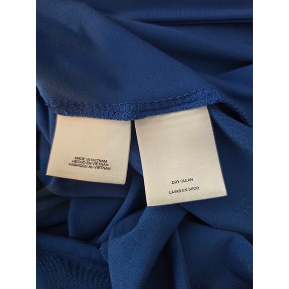 Anne Klein Stunning NWT Faux Wrap Color Bluebell Women's Dress 10 - Picture 5 of 6